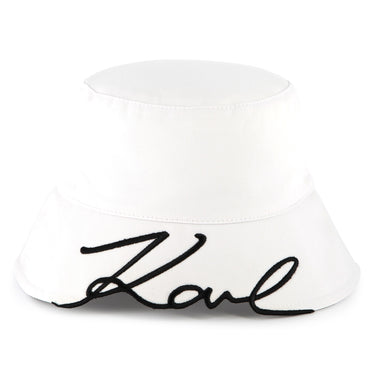KARL LAGERFELD Gorra bordada para el sol blanca